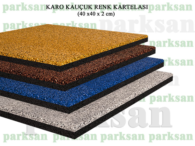 02.KAUÇUK KARO ZEMİN 40x40 ÖZEL RENK KARTELASI