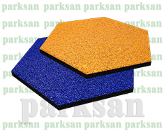 61204-03 Epdm Yüzeyli Kauçuk Karo Zemin Kaplama Altıgen Modeli