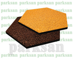 61204-02 Epdm Yüzeyli Kauçuk Karo Zemin Kaplama Altıgen Modeli