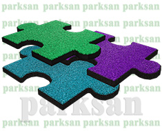 61202-03 Epdm Yüzeyli Kauçuk Karo Zemin Kaplama Puzzle Modeli