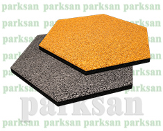 61204-04 Epdm Yüzeyli Kauçuk Karo Zemin Kaplama Altıgen Modeli
