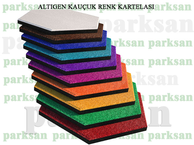 61204 - EPDM YÜZEYLİ KAUÇUK KARO ALTIGEN RENK KARTELASI