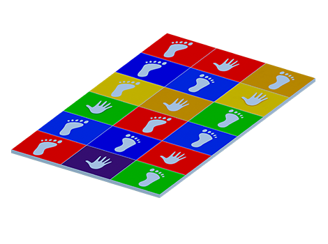 61500 - 35 Fiziksel Beceri Ve Denge Oyun Takımı 18'Lİ (50x50x2cm Özel Renk)