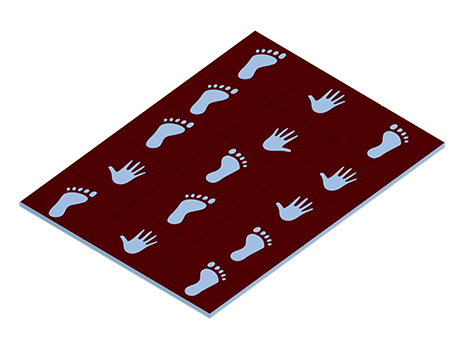 61500 - 09 Fiziksel Beceri Ve Denge Oyun Takımı 15'Lİ (40x40x2cm Bordo-Sarı-Siyah-Yeşil ve Beyaz )