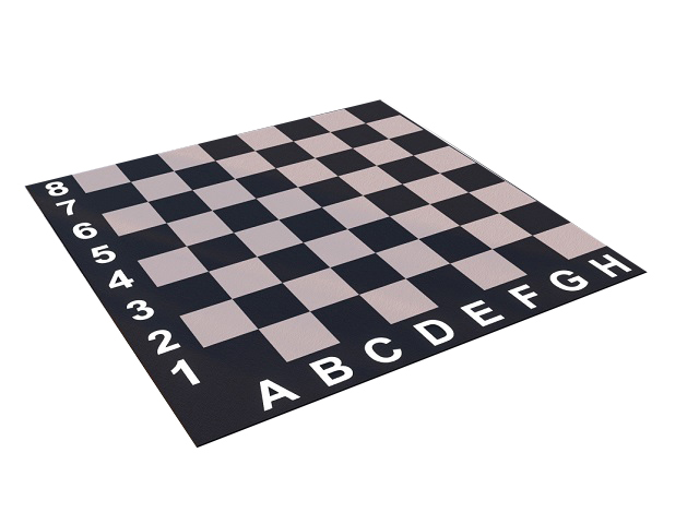 61510 - 05 Kauçuk Karo Bahçe Satrancı Oyun Takımı (Özel Seri /Siyah-Beyaz)