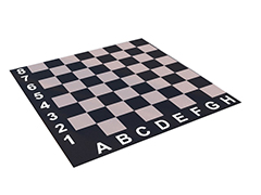 61510 - 05 Kauçuk Karo Bahçe Satrancı Oyun Takımı (Özel Seri /Siyah-Beyaz)