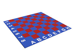 61510 - 08 Kauçuk Karo Bahçe Satrancı Oyun Takımı (Özel Seri /Bordo-Mavi)