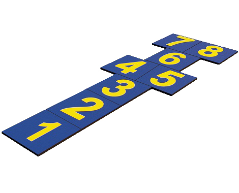 61500 - 04 Kauçuk Karo Seksek Oyun Takımı(Özel Seri /Sarı-Lacivert)