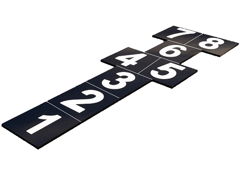 61500 - 01  Kauçuk Karo Seksek Oyun Takımı(Standart Seri /Siyah-Beyaz)